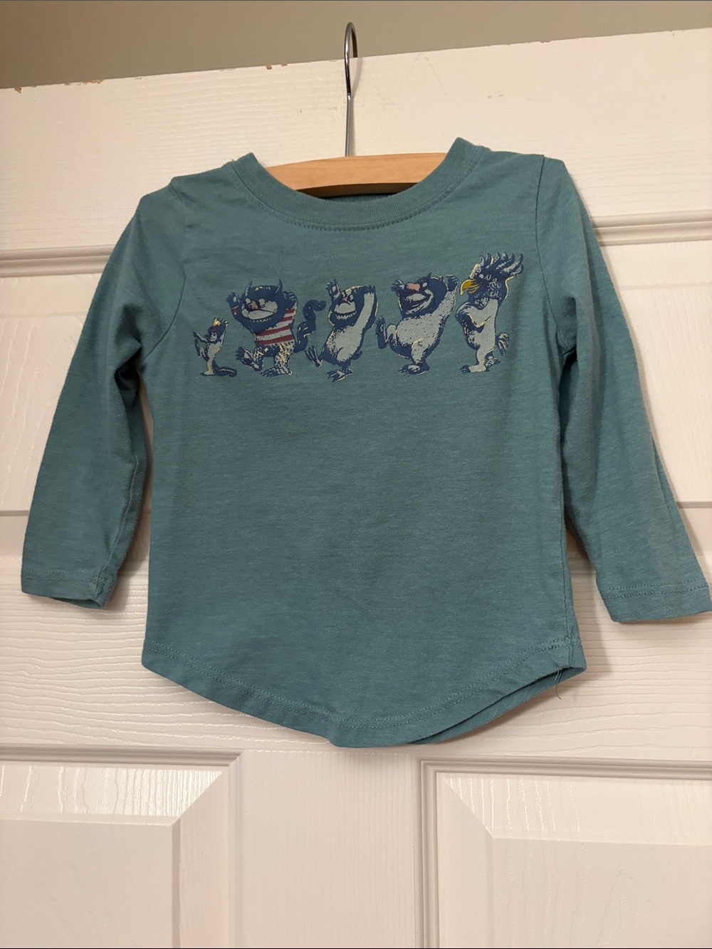 Kids Long-Sleeve Teal Graphic Tee